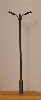 2 HQL-Lampen am 80mm hohen Holzmast 