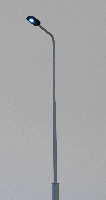 HQL-Lampe am Stahlrohrmast 